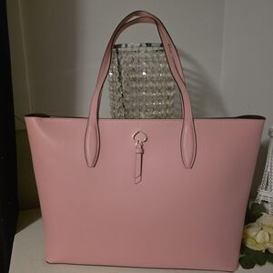 Kate Spade Light Pink Tote with Heart Charm ( New With Tags) never Used